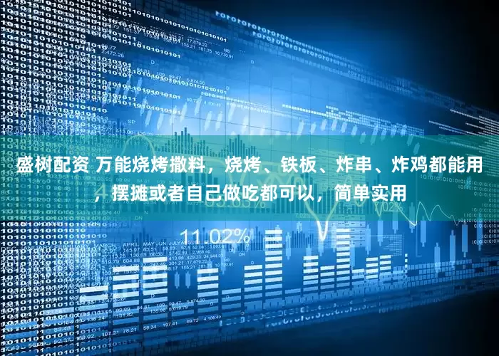 盛树配资 万能烧烤撒料，烧烤、铁板、炸串、炸鸡都能用，摆摊或者自己做吃都可以，简单实用