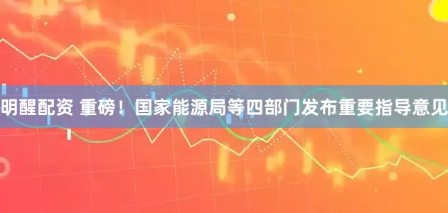 明醒配资 重磅！国家能源局等四部门发布重要指导意见